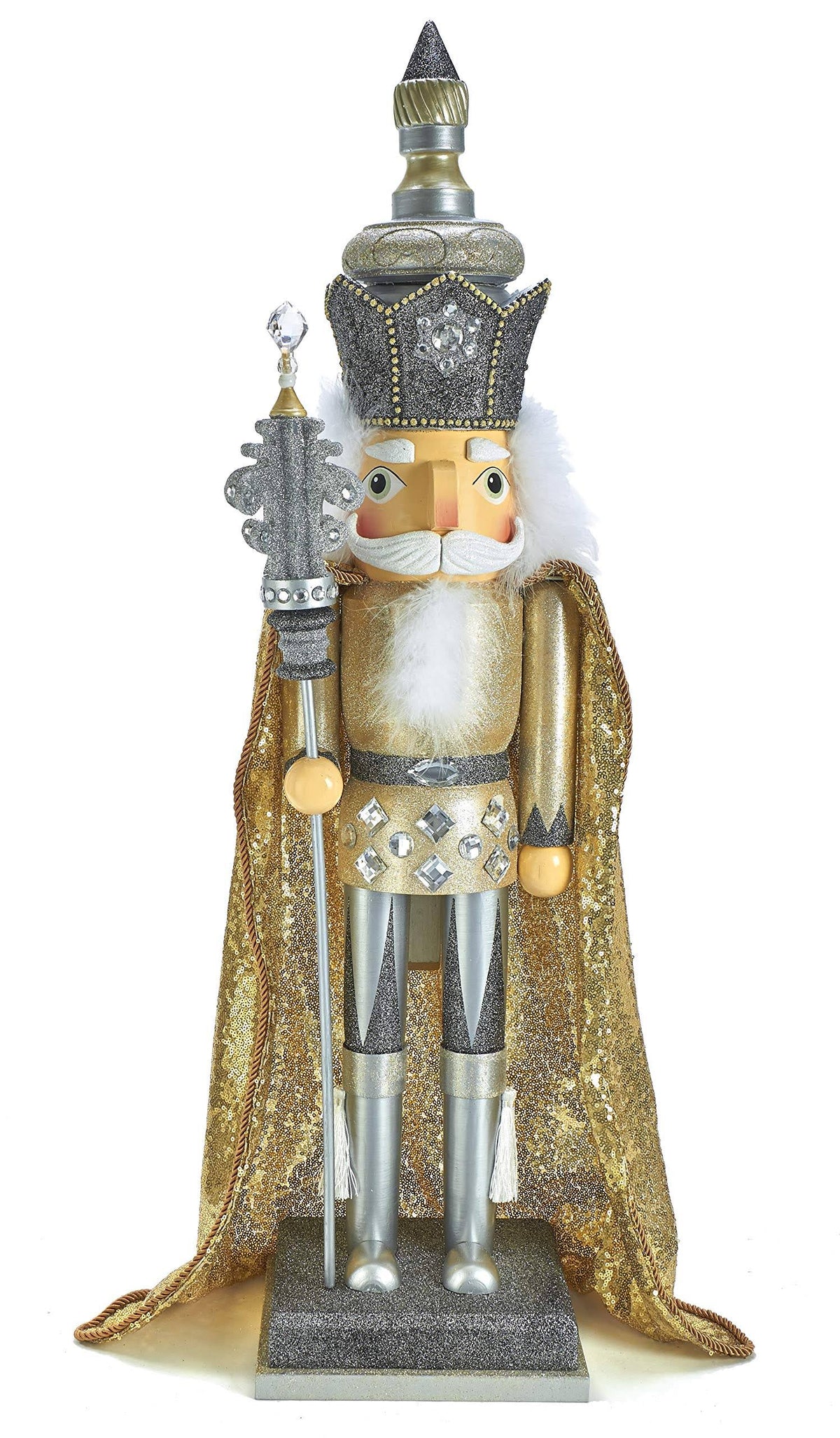 Hollywood Gold and Grey King Nutcracker J3860