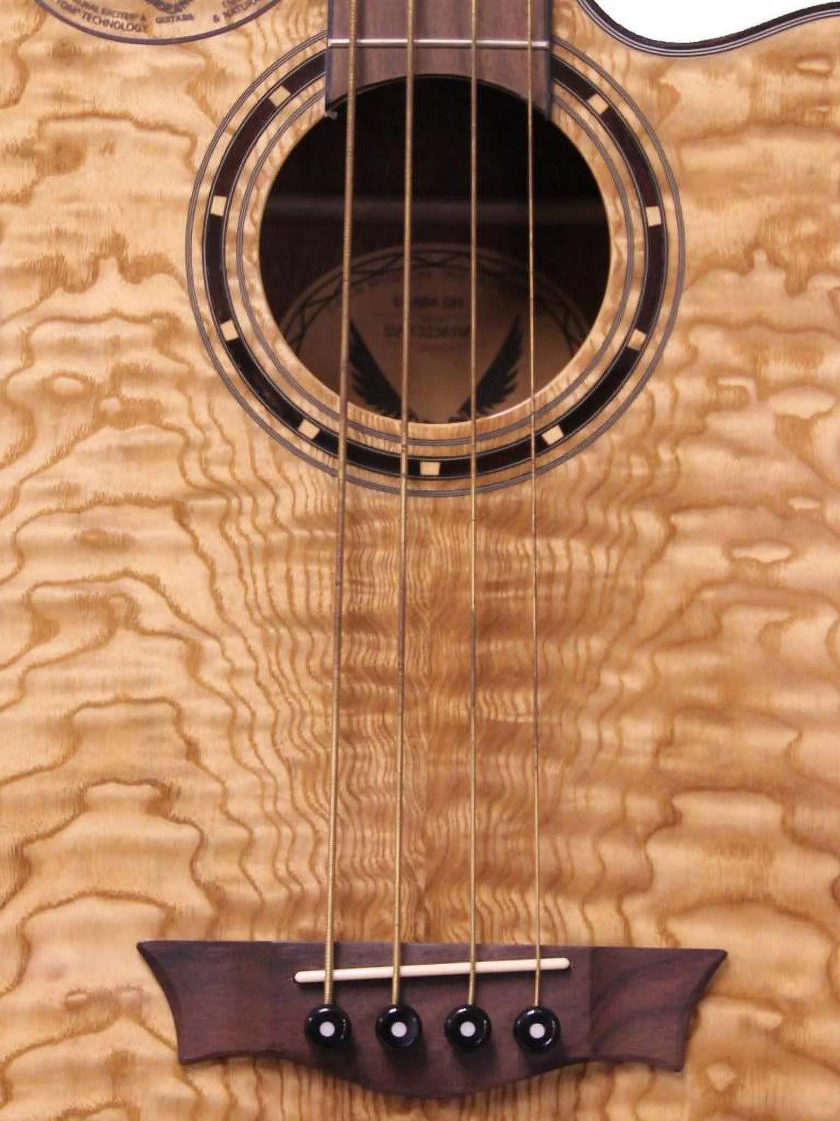 Quilt Ash Acoustic/Electric Bass Guitar A41361