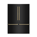 Built-in Refrigerator with Internal Water and Ice Dispenser in Black Stainless Steel K768