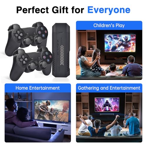 Classic Retro Gaming Console with 41 Emulators 4K HD 2.4G Wireless Controllers 64GB D489495