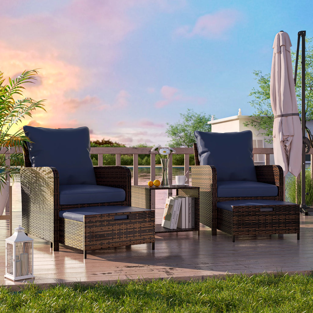 Khaki 5 Piece Patio Furniture Set O426