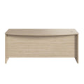 72W x 36D Bow Front Desk in Natural Elm Engineered Wood Q27760