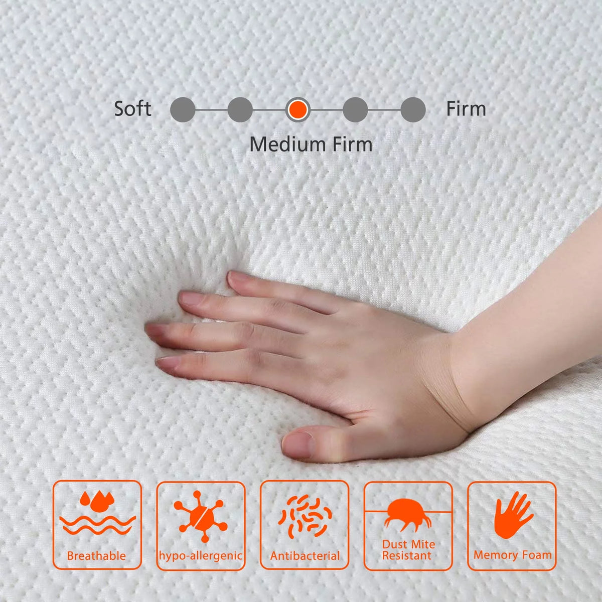 12 Cool Gel Memory Foam Medium Firm King Mattress L771402
