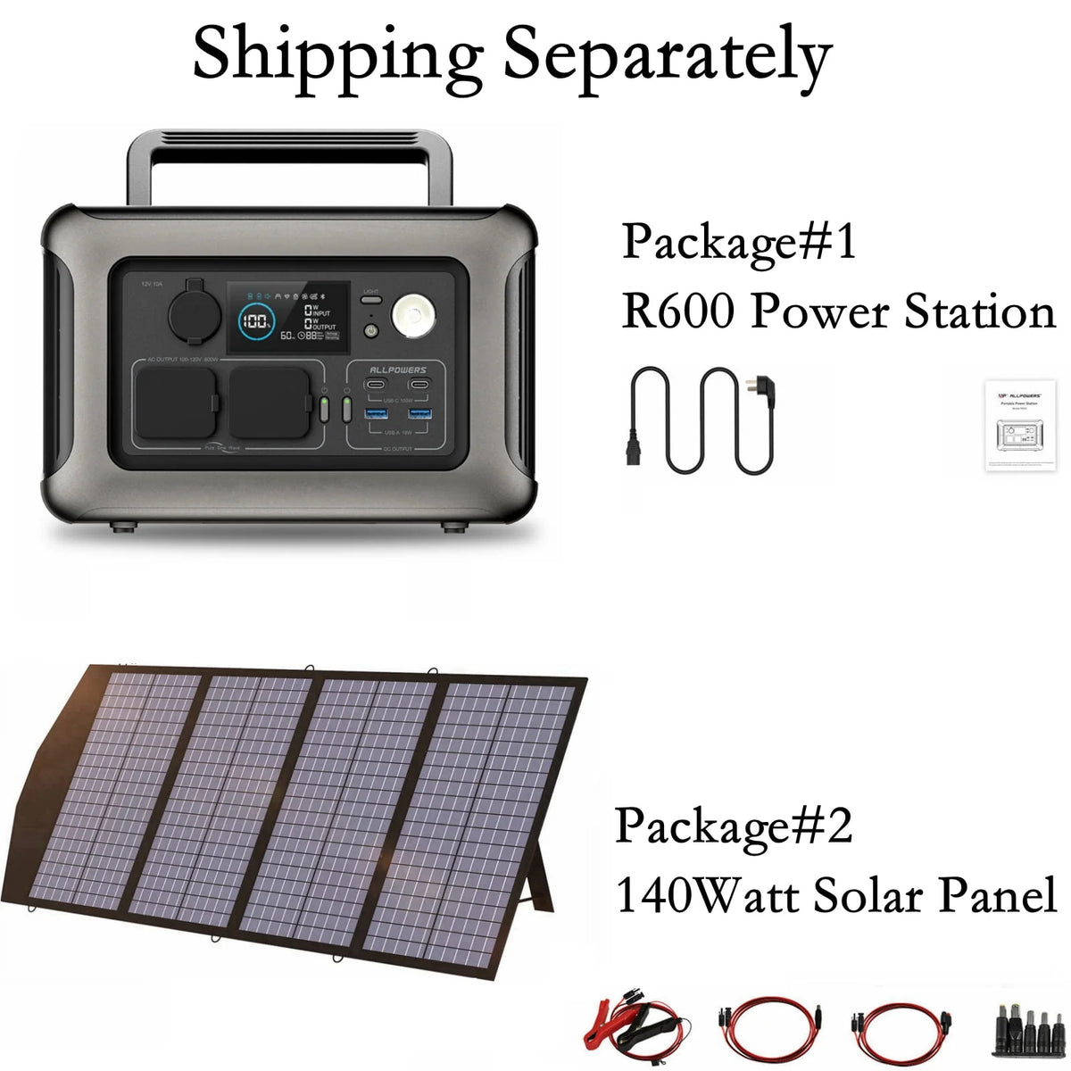 Portable Power Station 600W 299Wh LiFePO4 Battery I372805