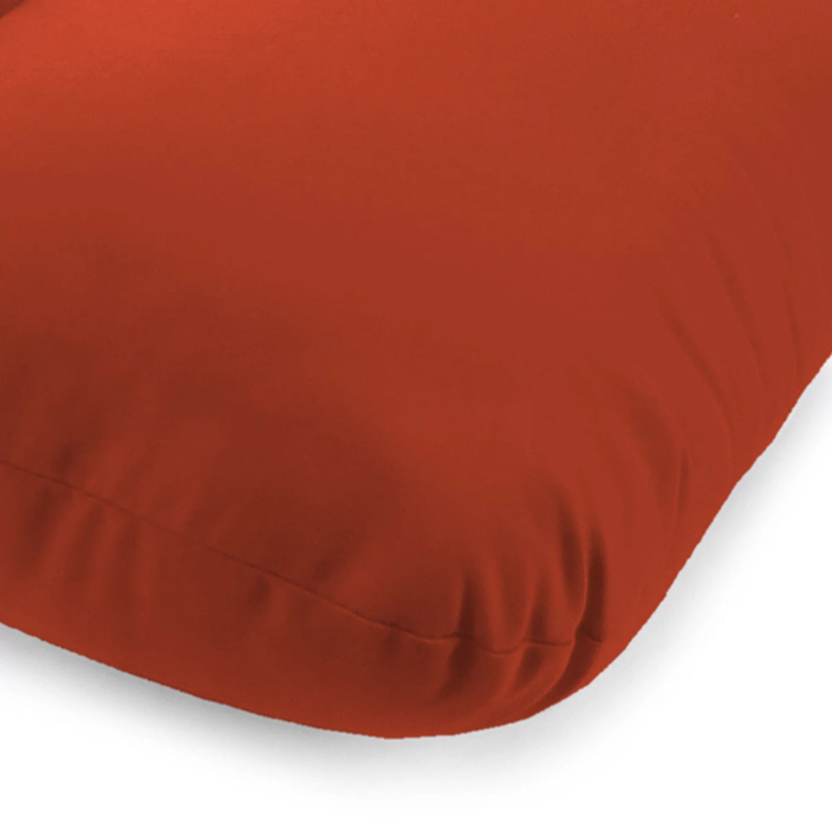 74" x 22" Terracotta Red Outdoor Chaise Lounge Cushion with Ties A293477