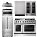 48 In. Dual Fuel Range, Range Hood, Refrigerator, Dishwasher, Microwave Drawer, Wine Cooler Y65302