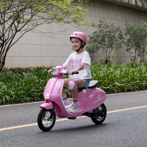 2 Wheel 24V Kids Electric Motorcycle with Music Headlight 3 Speed Pink S338