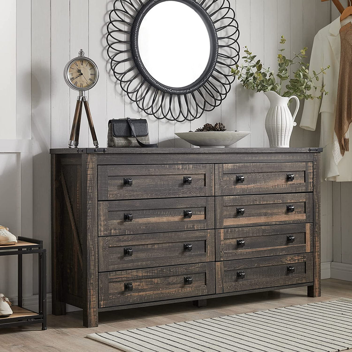 5 Drawer Wood Rustic Dresser P186