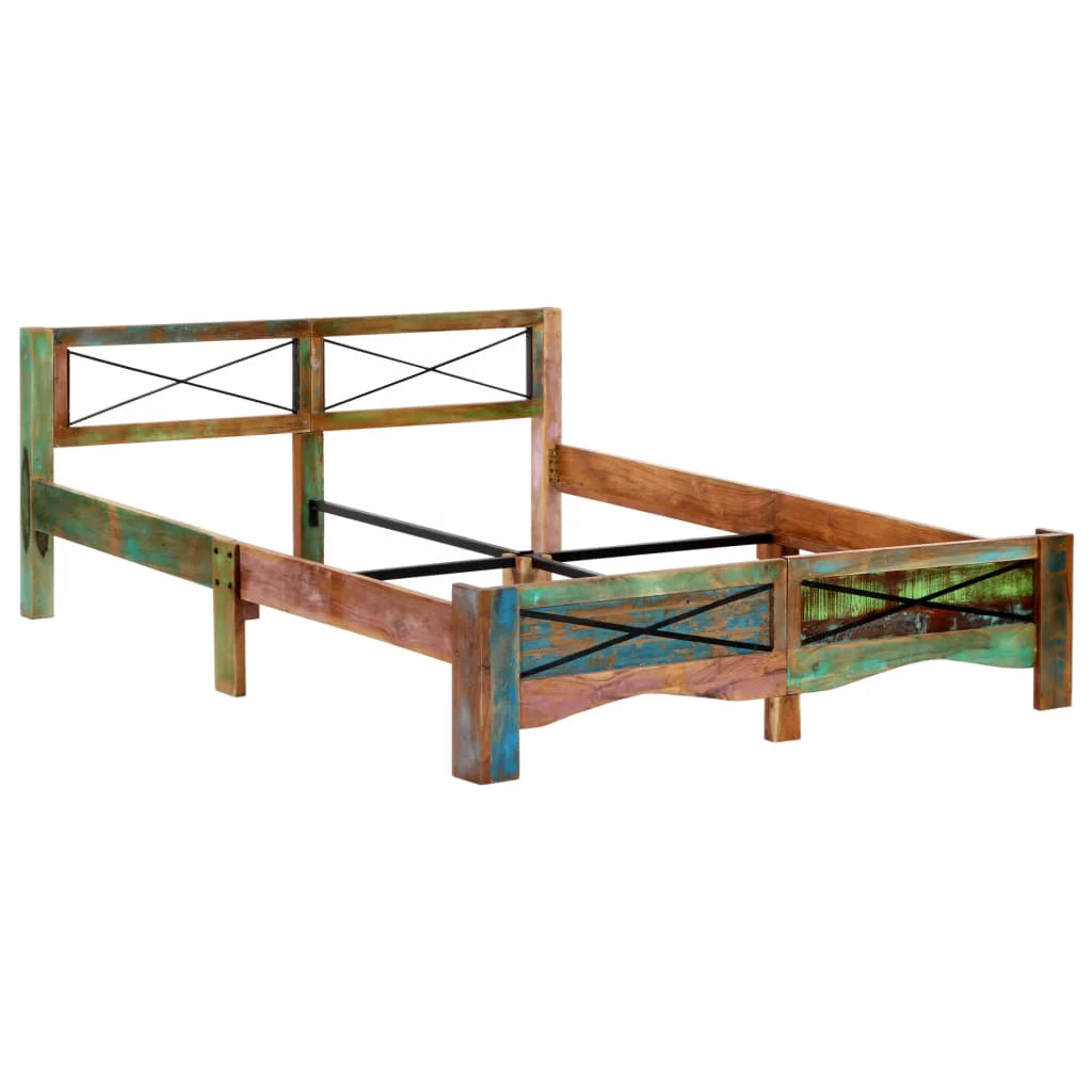 Solid Reclaimed Wood Bed Frame 63"x78.7" A86405