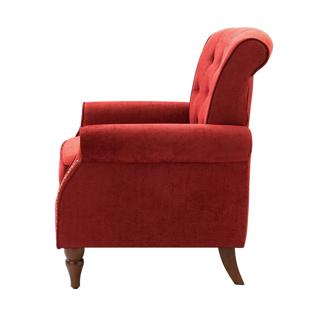 Red Upholstered Accent Armchair Set of 2 E937175