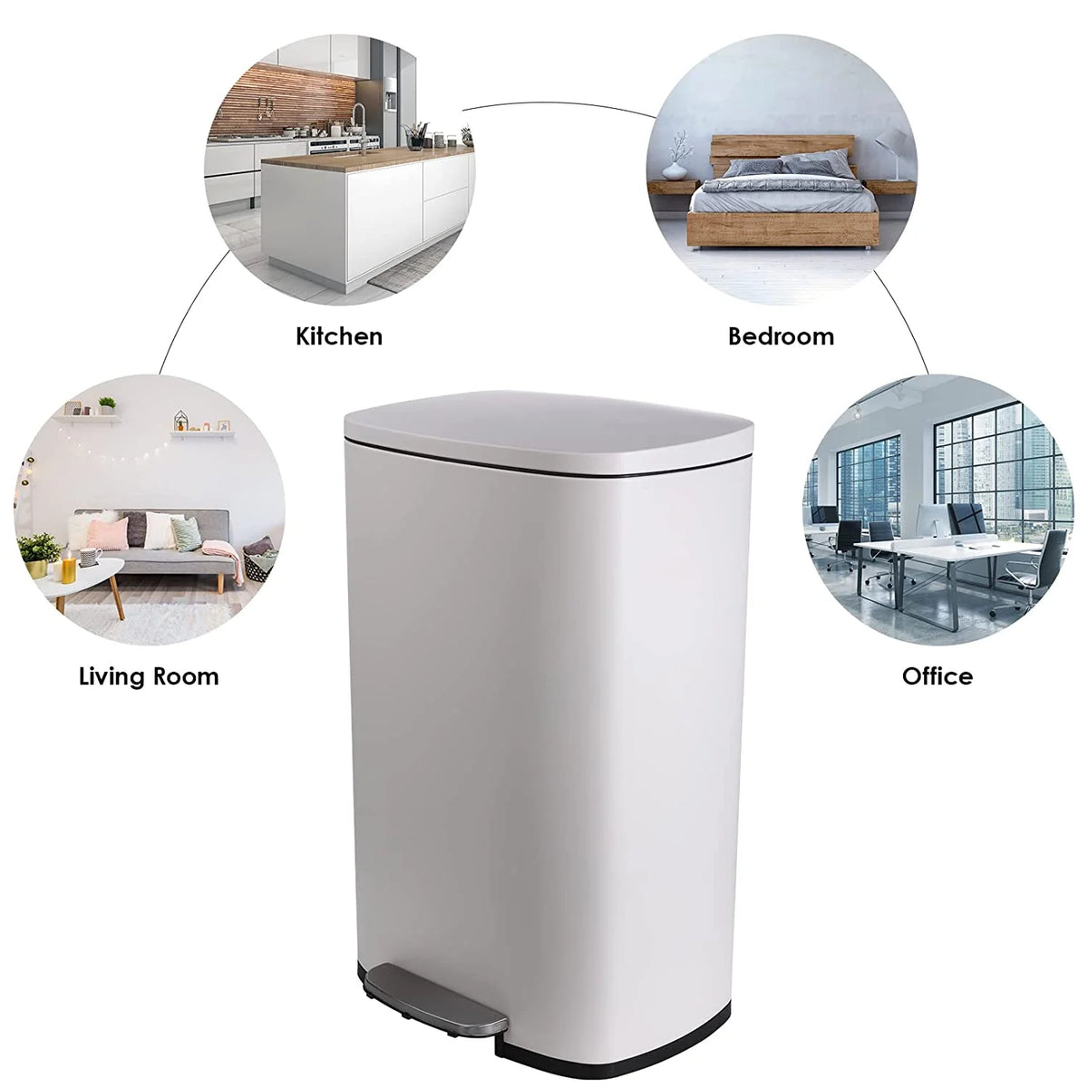 Stainless Steel 13.2 Gallon Kitchen Trash Can G639044
