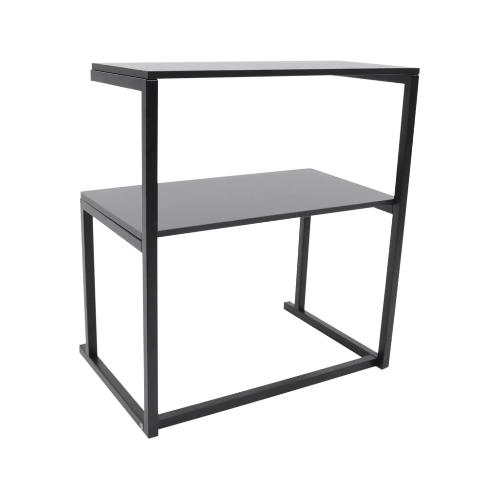 3-Tier Printer Stand Black Desk Shelves Q833336