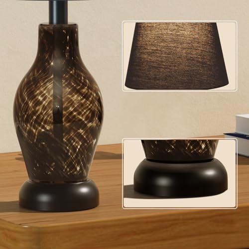 Pink Glass Dimmable Mushroom Table Lamp U245701