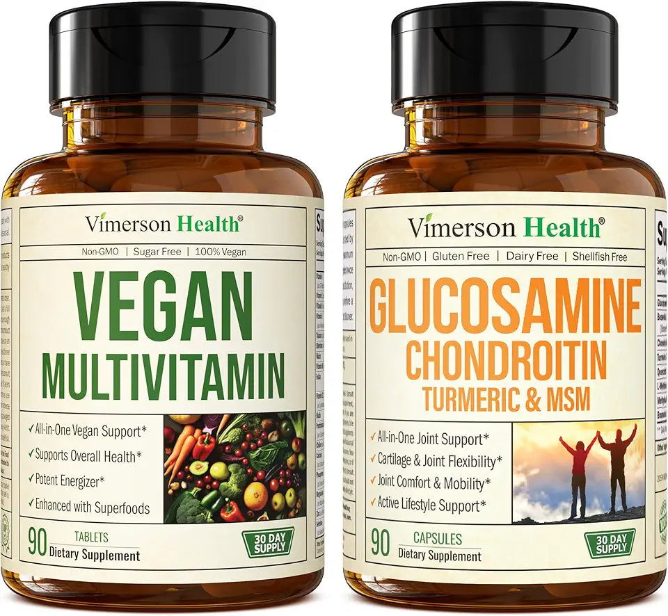 Vegan Multivitamins & Glucosamine Chondroitin MSM Supplement L58945