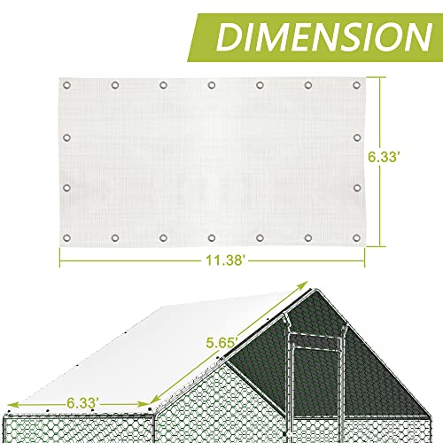 Waterproof Outdoor Metal Chicken Coop Cover 11.38’Lx6.33’W 2 Pack L474650