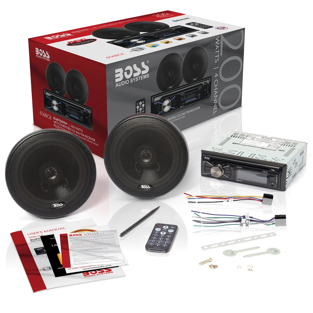 Single Din Car Stereo and Speakers K6145